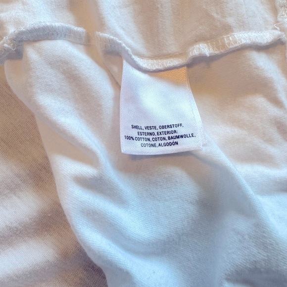 MAEVE BY ANTHROPOLOGY WHITE TSHIRT WITH A TIED BELT AT THE FRONT. Size Large. - Picture 5 of 6